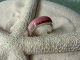 Conch Inlay Sterling Silver Ring - LarimarOcean