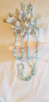 LARIMAR NUGGET NECKLACE 48” or 15”, 16” with extender - LarimarOcean