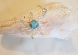 LARIMAR & Sterling Silver SUN XLG Pendant with Italian Sterling Silver Chain - LarimarOcean
