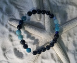 EMF Protection Bracelet with Black Tourmaline/Larimar/Herkimer Diamond/Aventurine - LarimarOcean