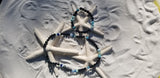 EMF Protection Bracelet with Black Tourmaline/Larimar/Herkimer Diamond/Aventurine - LarimarOcean