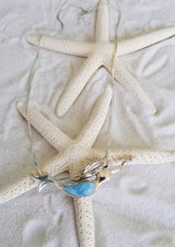 Larimar & Sterling Silver Mermaid Big Pendant with Italian Sterling Silver Chain - LarimarOcean