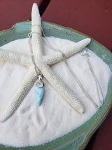 Larimar and Sterling Silver Filigree Organic shape Pendants (6) with Italian Sterling Silver Chain - LarimarOcean