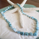 LARIMAR NUGGET NECKLACE 48” or 15”, 16” with extender - LarimarOcean
