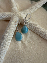LARIMAR and Sterling Silver Teardrop Reg. Earrings