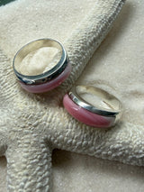 Conch Inlay Sterling Silver Ring - LarimarOcean  