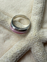 Conch Inlay Sterling Silver Ring - LarimarOcean  