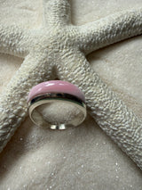 Conch Inlay Sterling Silver Ring - LarimarOcean  