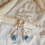 LARIMAR & Sterling Silver INFINITY Pendant and ITALIAN Sterling Silver CHAIN - LarimarOcean  